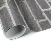 古いフェイク黒レンガの壁 ラッピングペーパー (ロールコーナー)