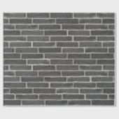 古いフェイク黒レンガの壁 ラッピングペーパー (フラット)