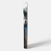 古いフェンスの上に髭のあるコリーのぞく Case-Mate iPhoneケース (裏面 / 左)