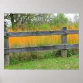 古いフェンスの柱 ポスター (正面)