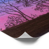 古いフェンス列 ポスター (角)