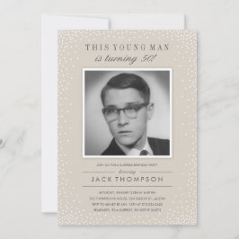 古いフォト誕生日招待状- Sparkle石板 招待状