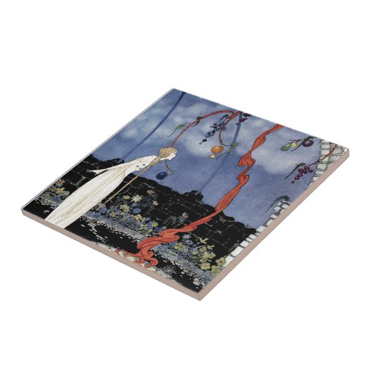 古いフランスのおとぎ話：素晴らしい美しいの木 タイル (側面)