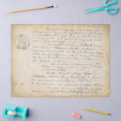 古いフランスのスクリプトの分離 薄葉紙 (クラフト)