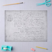 古いフランスのスクリプトの切り離しティッシュペーパー 薄葉紙 (クラフト)