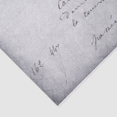 古いフランスのスクリプトの切り離しティッシュペーパー 薄葉紙 (詳細)