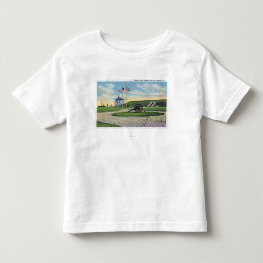 古いフランス語の貿易部屋の内部の概観 トドラーTシャツ (正面)