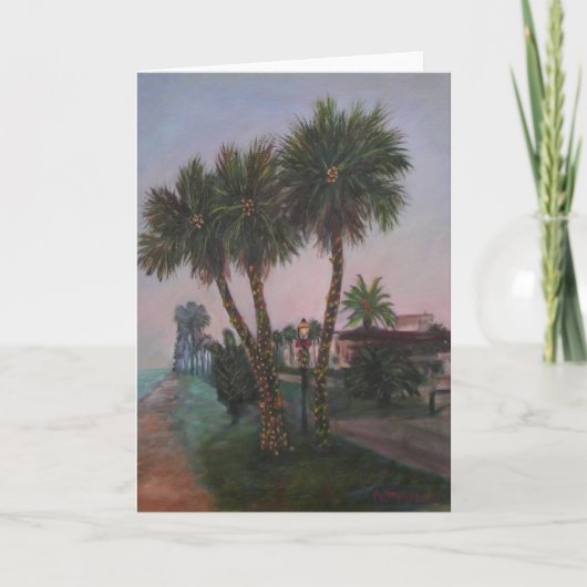 古いフロリダの挨拶状のクリスマス シーズンカード (正面)