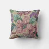 古いフローラファッションドタペストリー クッション (裏面)