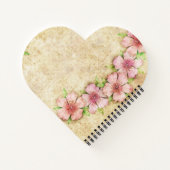 古いフローラ壁紙ノートブック ノートブック (裏面)