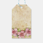 古いフローラ壁紙 ギフトタグ (裏面)