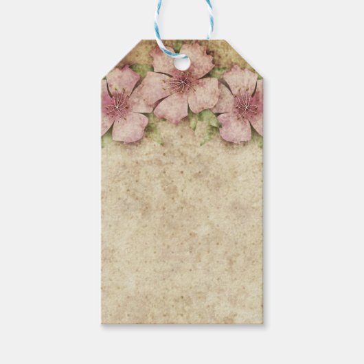 古いフローラ壁紙 ギフトタグ (正面)