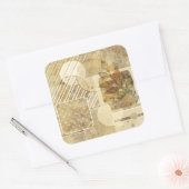 古いフローラ壁紙 スクエアシール (封筒)