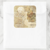 古いフローラ壁紙 スクエアシール (バッグ)