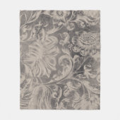 古いフローラ フリースブランケット (正面)