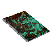 古いブックカバーと抽象芸術アンティークパターン ノートブック (右側)