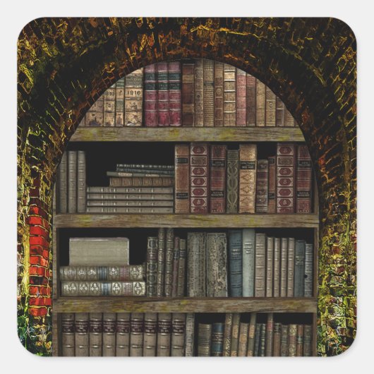 古いブックライブラリ スクエアシール (正面)