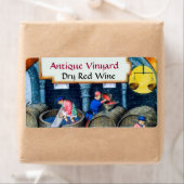 古いブドウ園の赤ワインバレル ラベル (インサイチュ)