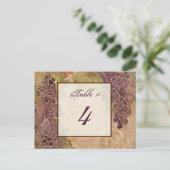 古いブドウ畑のテーブル番号カード ポストカード (スタンド正面)