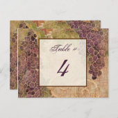 古いブドウ畑のテーブル番号カード ポストカード (正面/裏面)