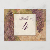 古いブドウ畑のテーブル番号カード ポストカード (裏面)