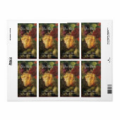 古いブドウ畑ワインの試飲パーティーラベル ラベル (フルシート)