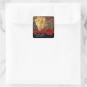 古いブドウ畑ワインの試飲パーティー、赤ワックスシール スクエアシール (バッグ)