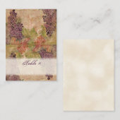 古いブドウ畑結婚のテーブル座席表 プレイスカード (正面/裏面)