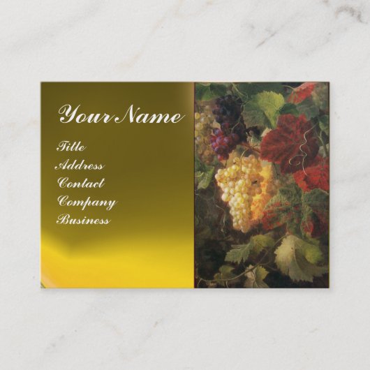 古いブドウ畑、ワイン試飲パーティーモノグラム 名刺 (正面)