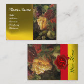 古いブドウ畑、ワイン試飲パーティー赤ワックスシール 名刺 (正面/裏面)