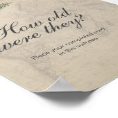 古いブライダルシャワー旅行テーマパーティーポスター ポスター (角)