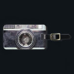 古いブラックカメラ ラゲッジタグ<br><div class="desc">こんにちは、ようこそ、このデザインはレトロカメラである。</div>