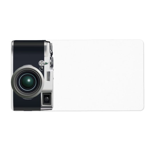 古いブラックカメラ ラベル (正面)