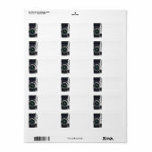 古いブラックカメラ ラベル (フルシート)