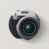 古いブラックカメラ 缶バッジ (正面)