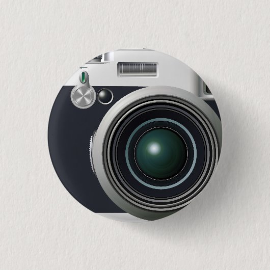 古いブラックカメラ 缶バッジ (正面)