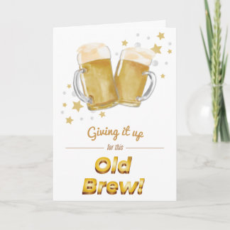 「古いブリュー」プニービール誕生日カード カード