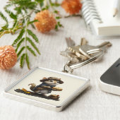 古いブロックのチップムンク キーホルダー (側面)