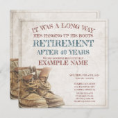 古いブーツでの引退発表 (正面/裏面)