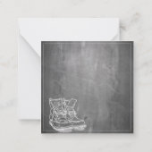 古いブーツでの退職の発表V3.0 ノートカード (裏面)