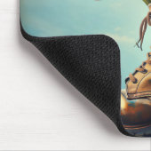 古いブーツのチューリップ マウスパッド (コーナー)