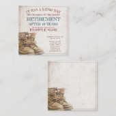 古いブーツの引退のお知らせ ノートカード (正面/裏面)