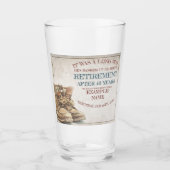 古いブーツV2.0での退職の発表 タンブラーグラス (正面)