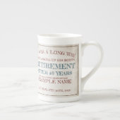 古いブーツV2.0での退職の発表 ボーンチャイナマグカップ (右)