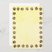 古いプリント紙テクスチャポー印刷ベース 招待状 (正面/裏面)