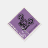 古いプロジェクター70th誕生日パーティーペーパーナプキン スタンダードカクテルナプキン (角)