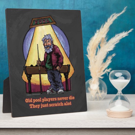 古いプールプレイヤー フォトプラーク (側面)