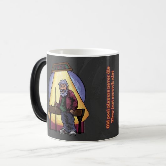 古いプールプレイヤー モーフィングマグカップ (正面左)