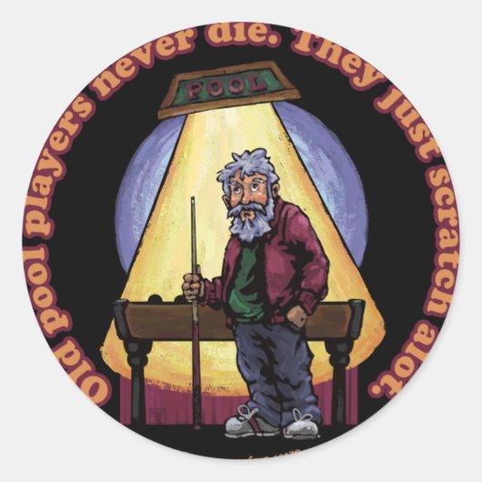 古いプールプレイヤー ラウンドシール (正面)