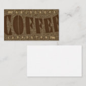 古いヘシアンのコーヒー袋写真-パンチカード ロイヤリティカード (正面/裏面)